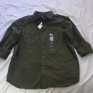 Banana Republic Factory Dark Green Casual Shirt